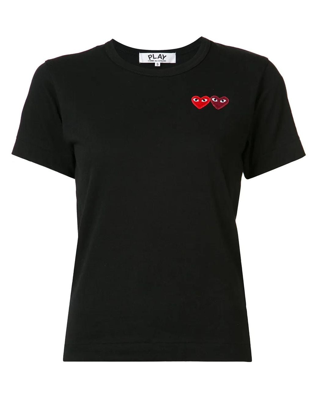 COMME DES GARÇONS PLAY Black Embroidered Heart T-Shirt