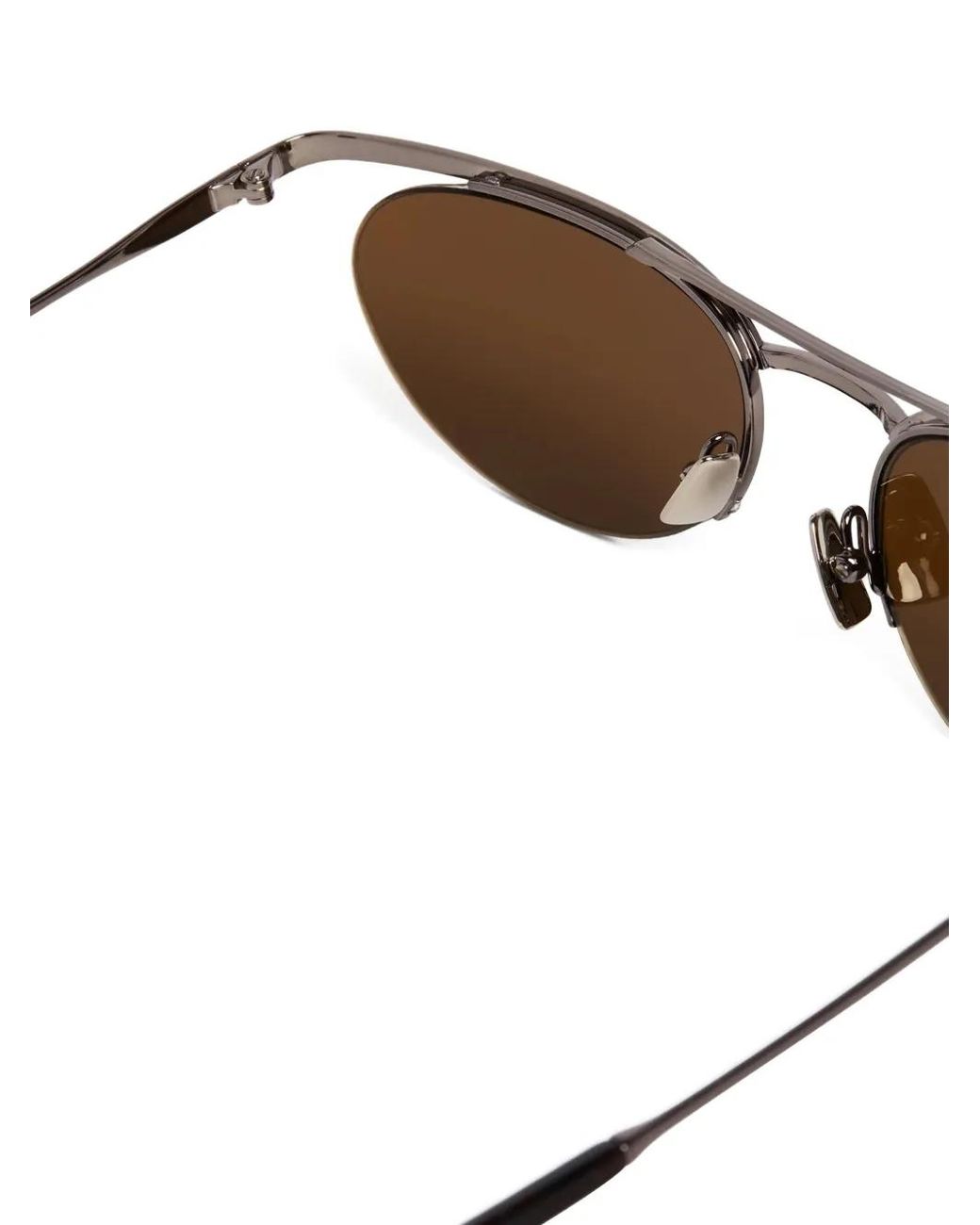 Saint Laurent Gray Oval-Frame Sunglasses