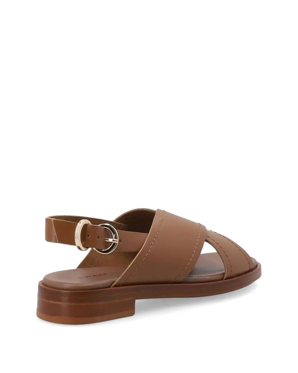 Frau Brown Crossover-Strap Buckled Sandals