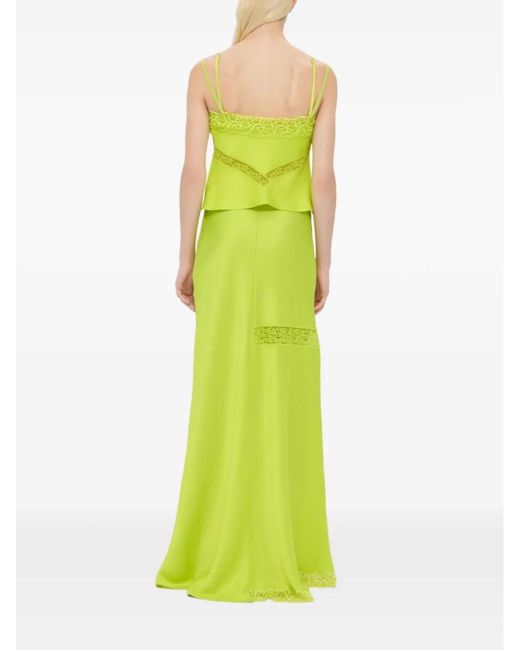 Top De Tirantes Con Encaje MSGM de color Yellow