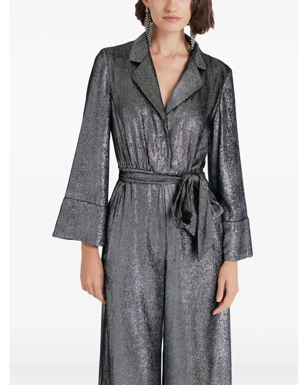 Temperley London Gray Larisa Jumpsuit