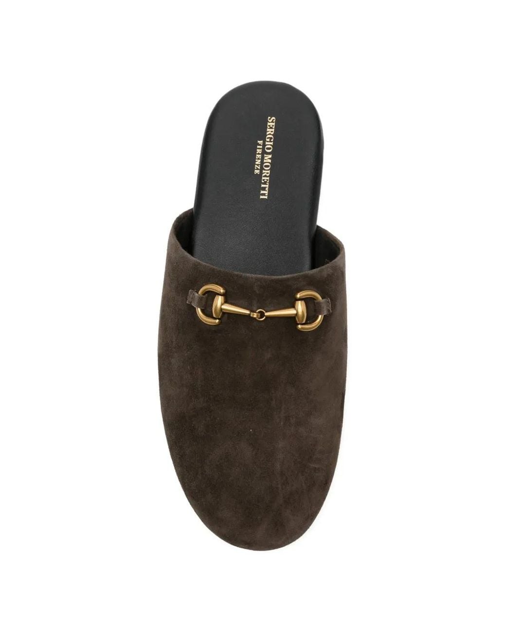 SERGIO MORETTI FIRENZE Brown Suede Flat Mules
