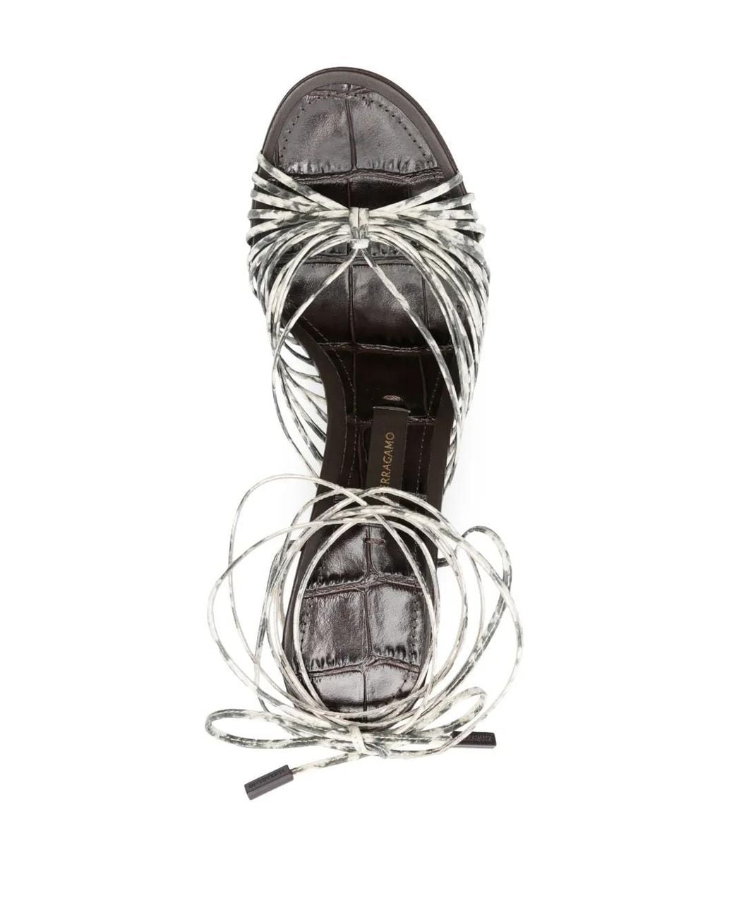 Sandales En Cuir 95 Mm Ferragamo en coloris White