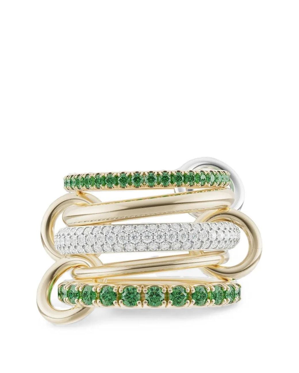 Spinelli Kilcollin Green Chloe Vert Emerald And Diamond Ring
