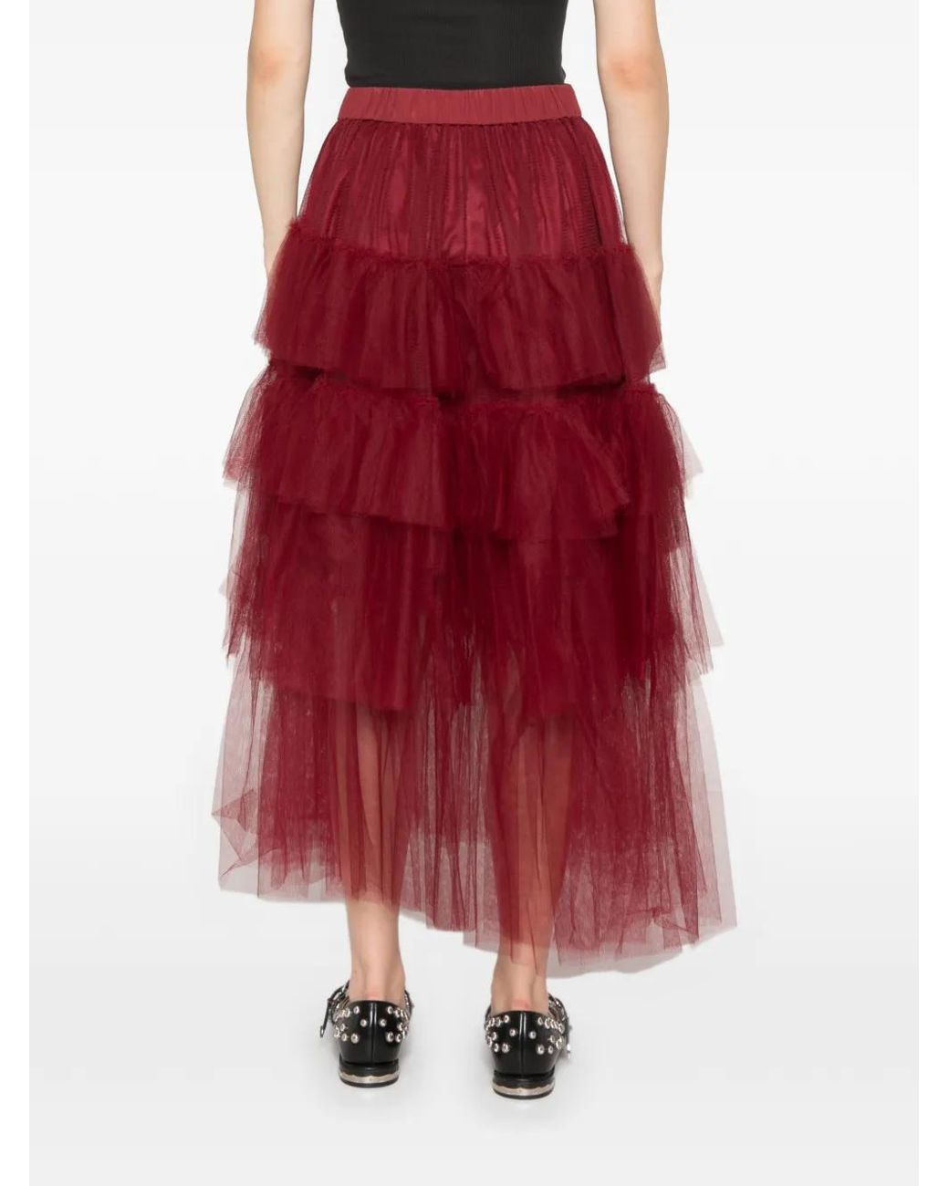 Simone Rocha Red Long Tutu Skirt