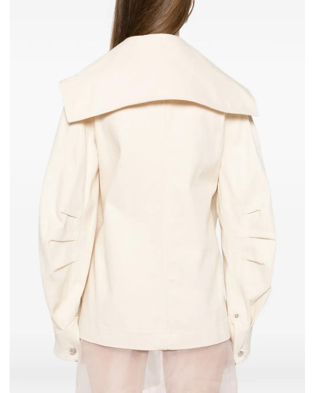 Simone Rocha Natural Sailor-Collar Bow Jacket