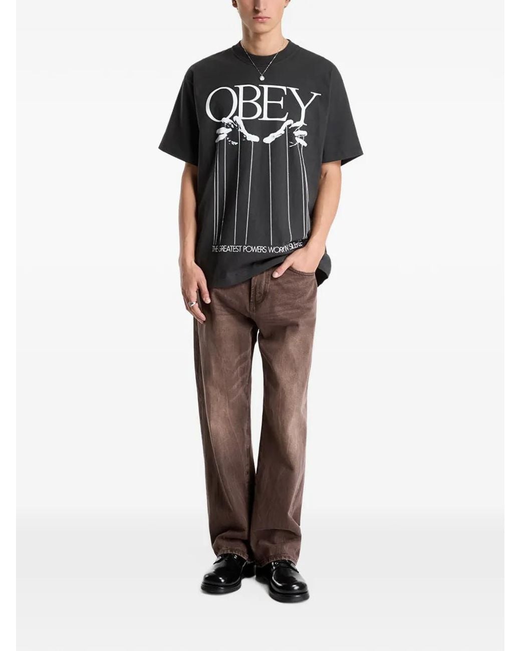 Vaqueros Rectos Nelson Obey de hombre de color Black