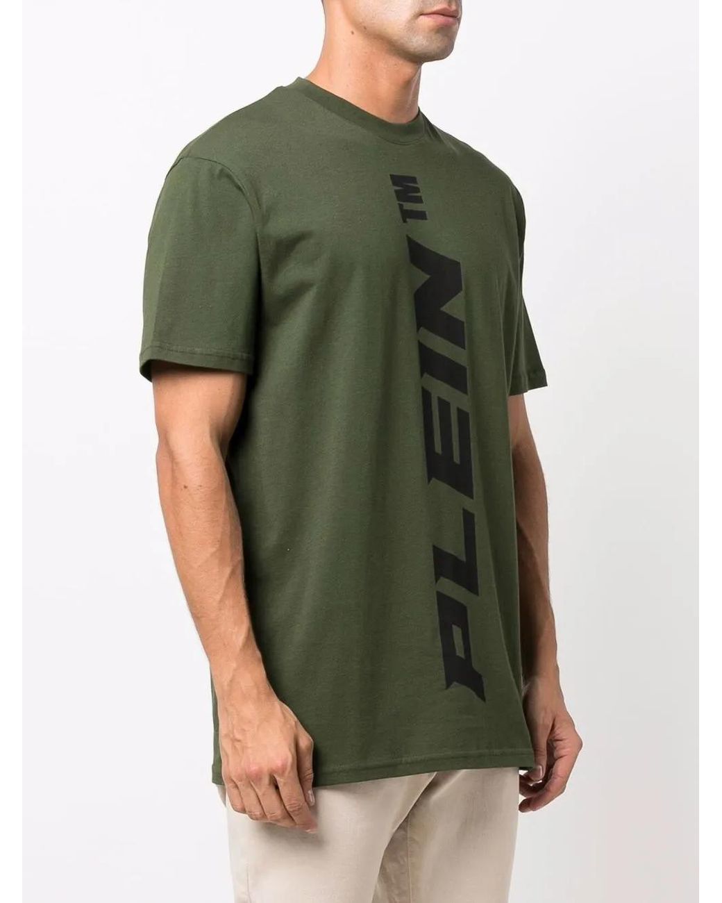 Philipp Plein Green Logo-Print Short-Sleeved T-Shirt for men