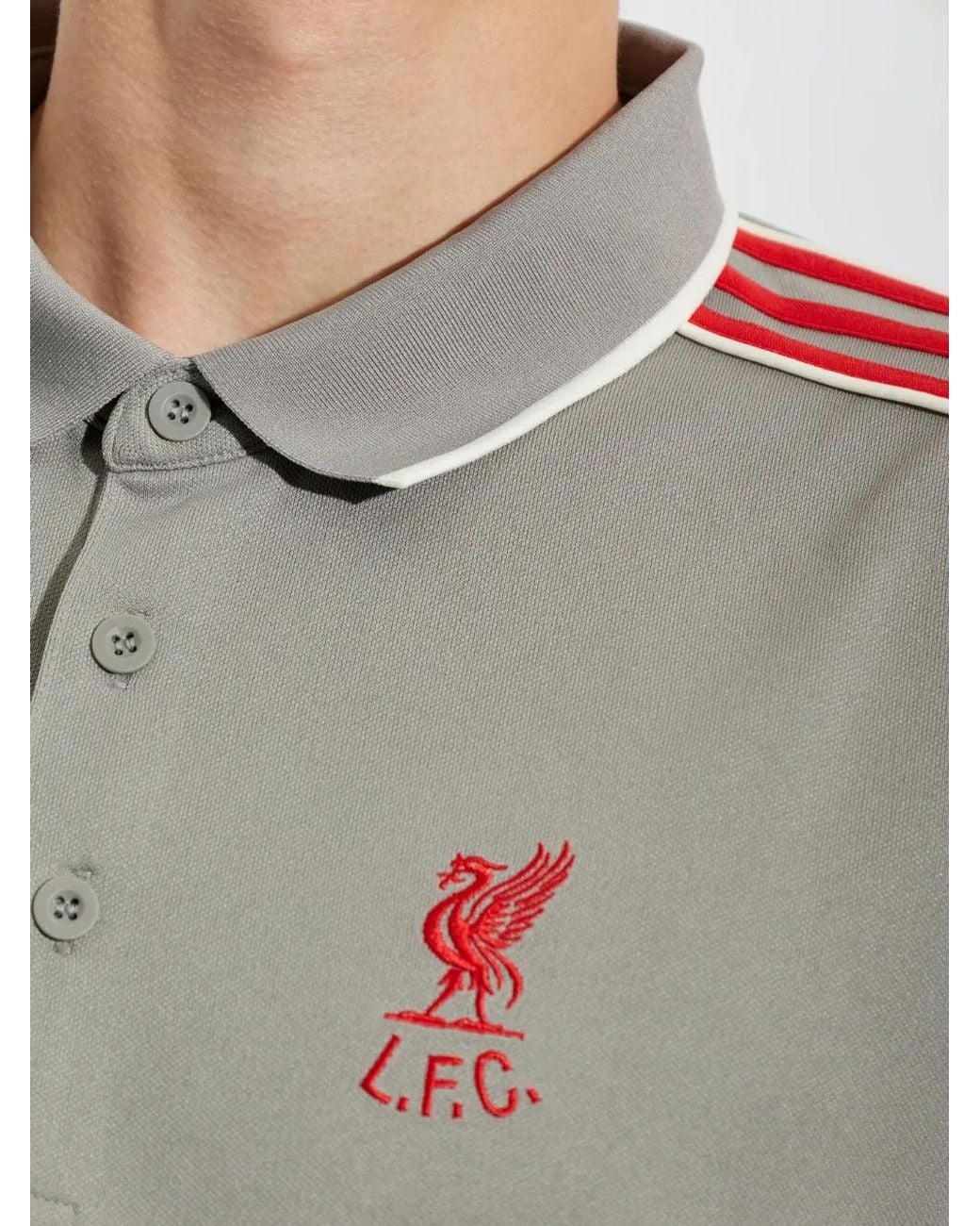 Adidas Gray Liverpool Spzl F.C. Polo Shirt for men