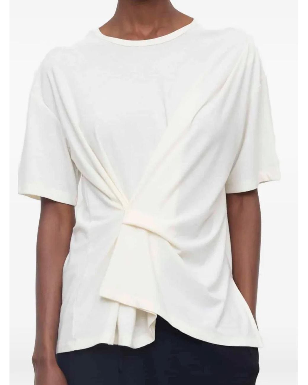 ELEH White Twist-Detail T-Shirt