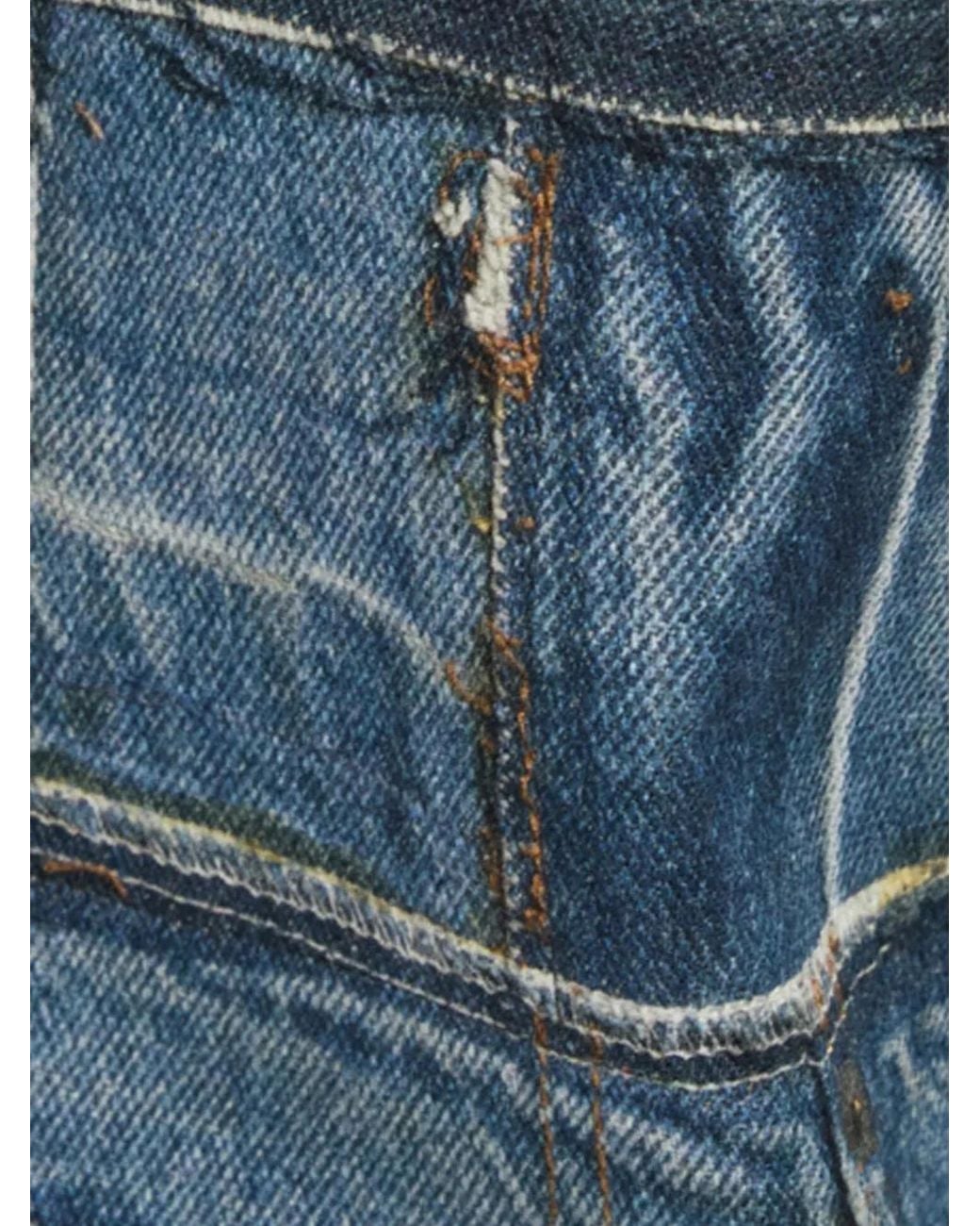 Roberto Cavalli Blue Patchwork Capsule Collection Jeans for men