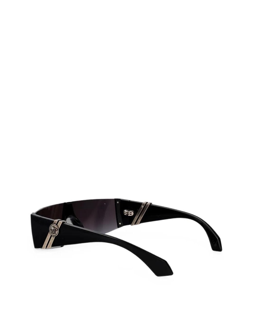 Versace Black Medusa Mask Geometric-Frame Sunglasses