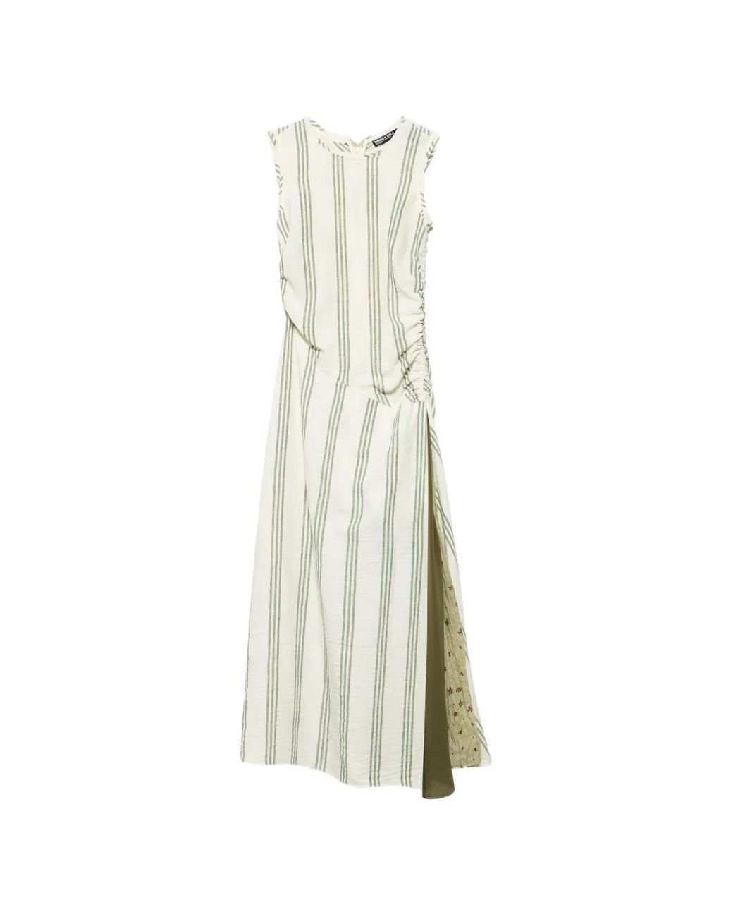 Bimba Y Lola White Sleeveless Midi Dress