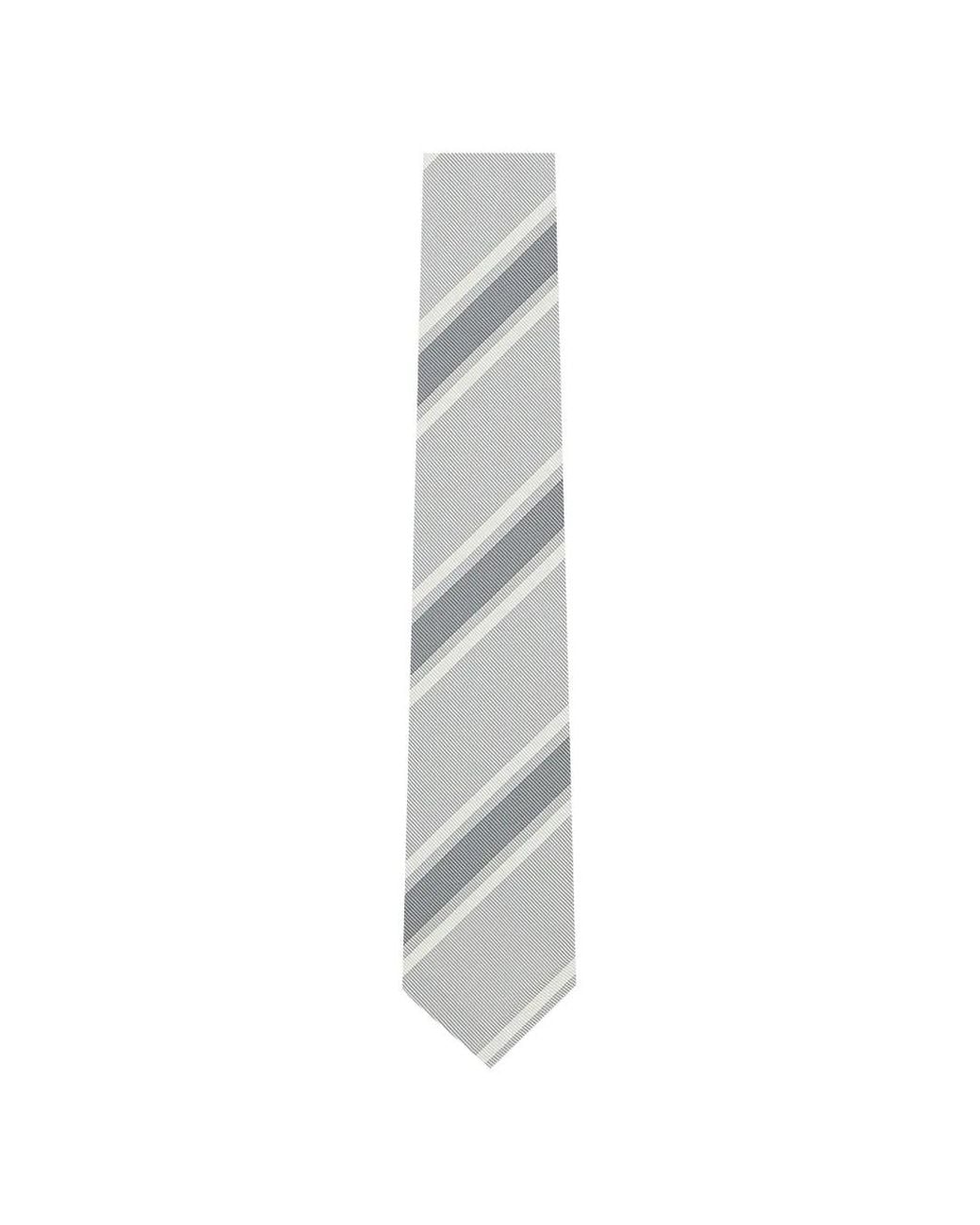 Cravatta A Righe di Thom Browne in White da Uomo