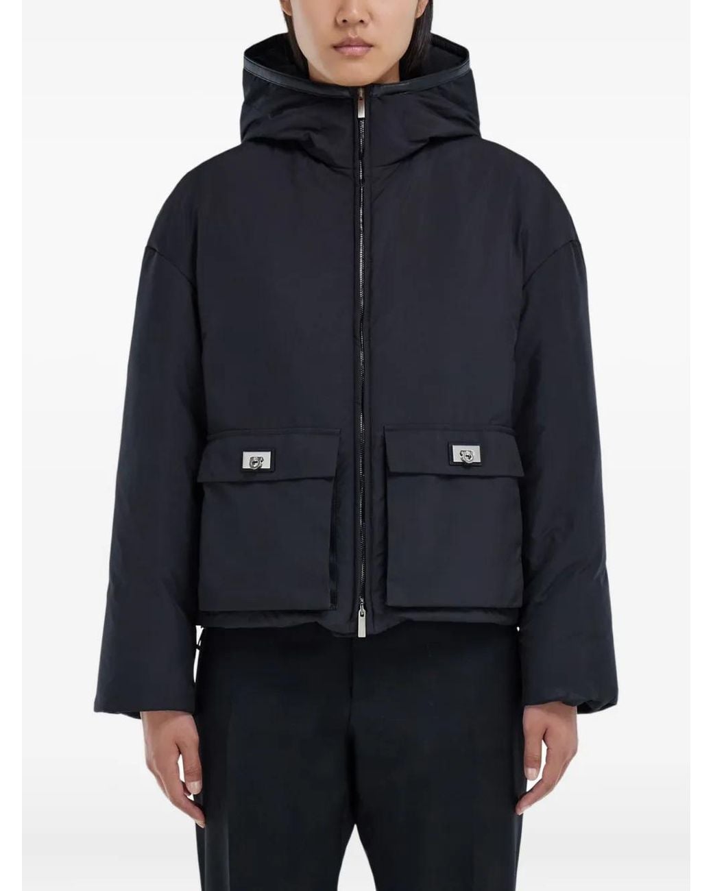 Ferragamo Blue Padded Blouson
