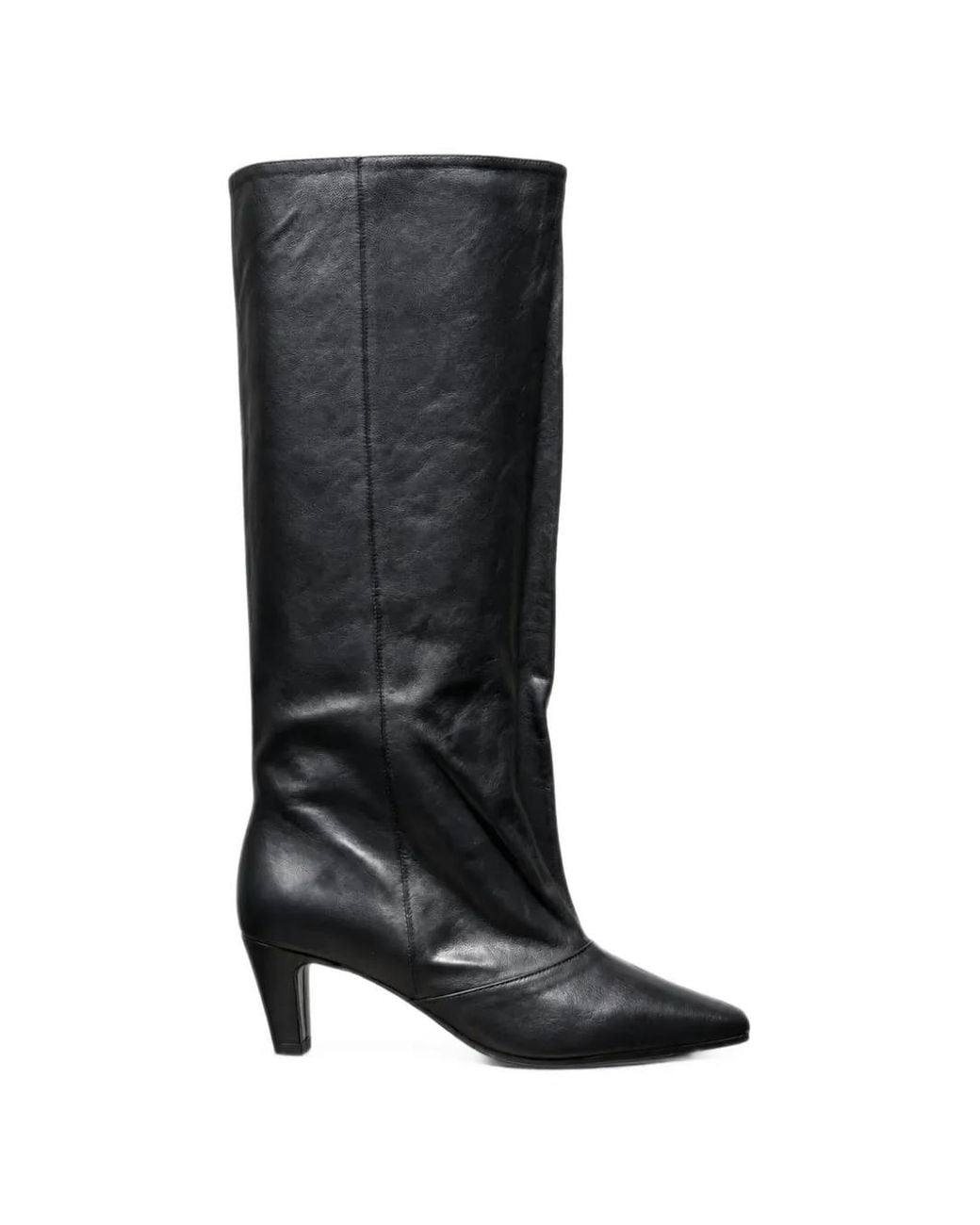 Poche Paris Black Melanie Leather Boots