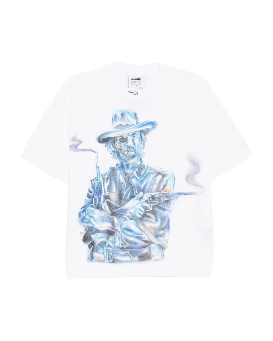 Warren Lotas Blue Graphic-Print T-Shirt for men