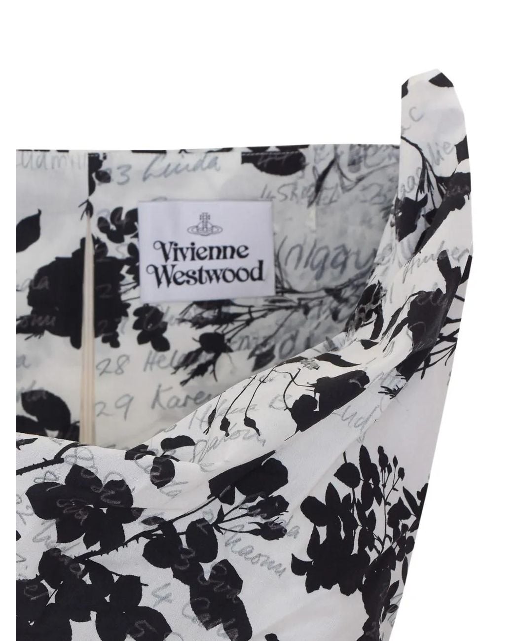 Vivienne Westwood White Floral-Print Asymmetrical Top