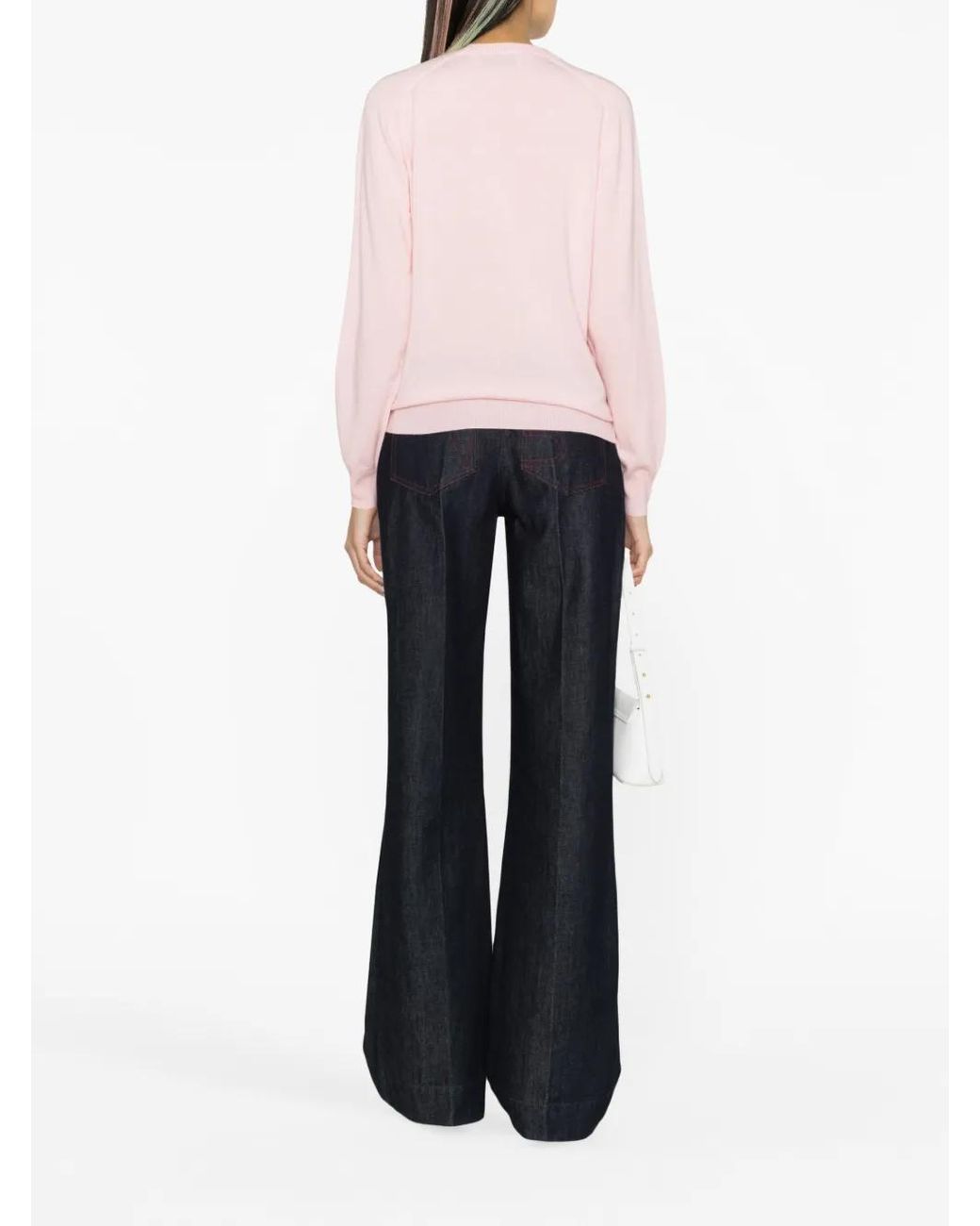 Sonia Rykiel Pink Rhinestone-Embellished Jumper
