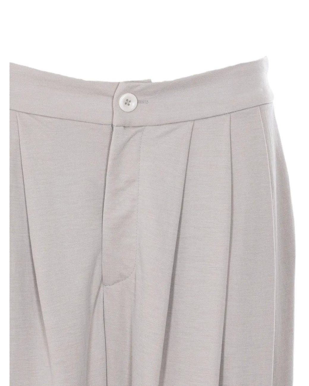 ELEH Gray Button-Closure Trousers
