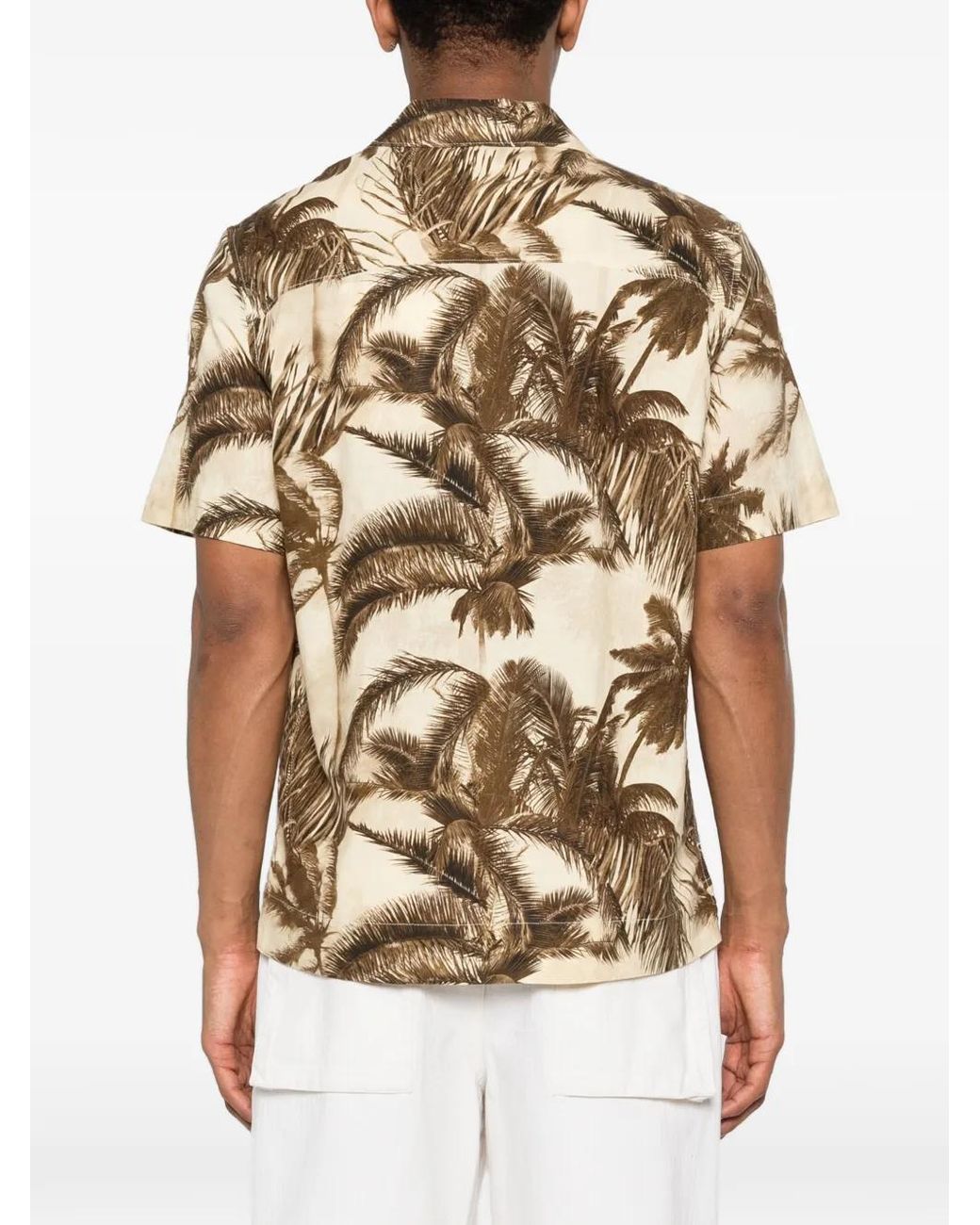 Moncler Metallic Graphic-Print Shirt for men