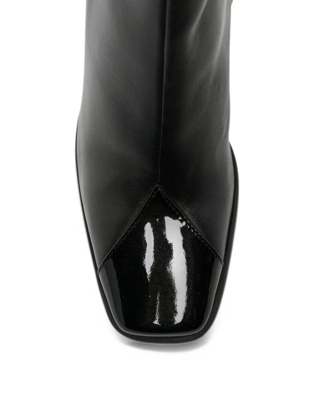 Gioseppo Black Patent-Toe Ankle Boots