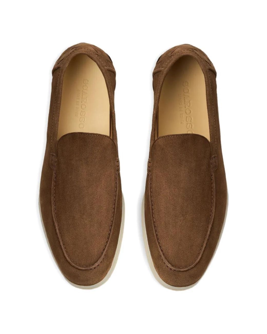 Scarosso Brown Ludovico Suede Loafers for men