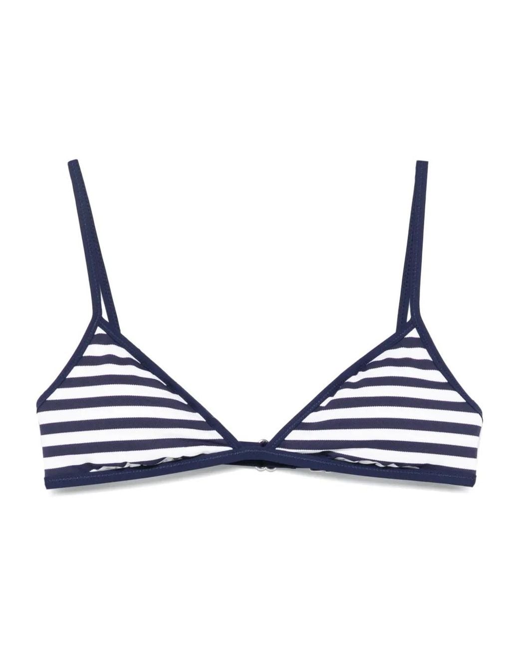 Polo Ralph Lauren Blue And Striped Bikini Top