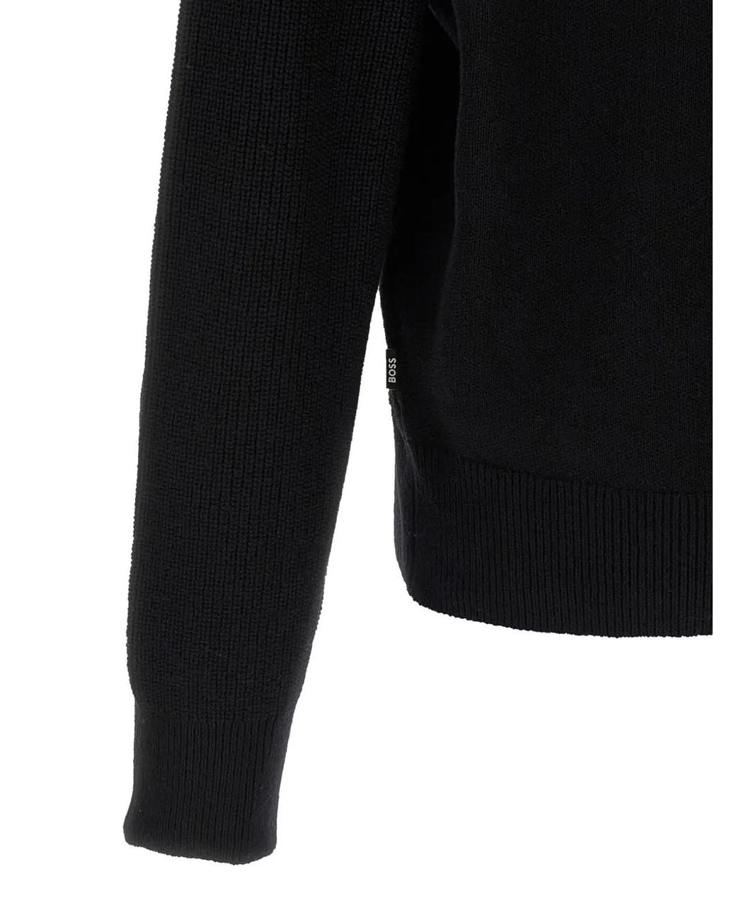 Boss Black Raglan-Sleeve Sweater for men