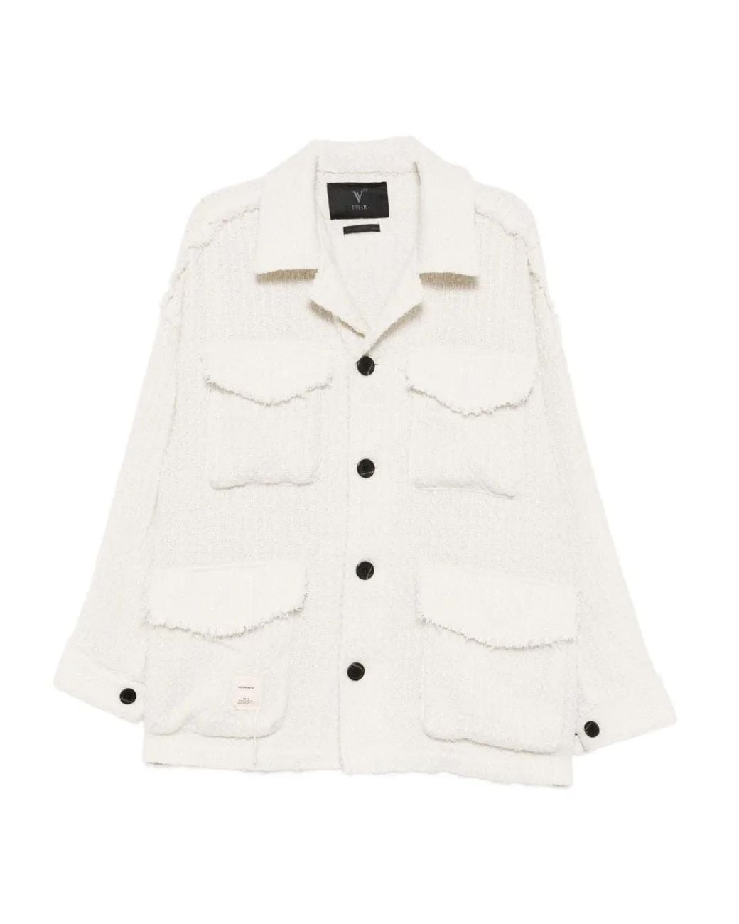 FIVE CM Shirtjack Met Logopatch in het White voor heren