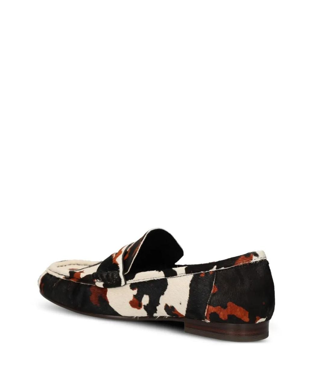Bibi Lou Black Patterned Strap Loafers
