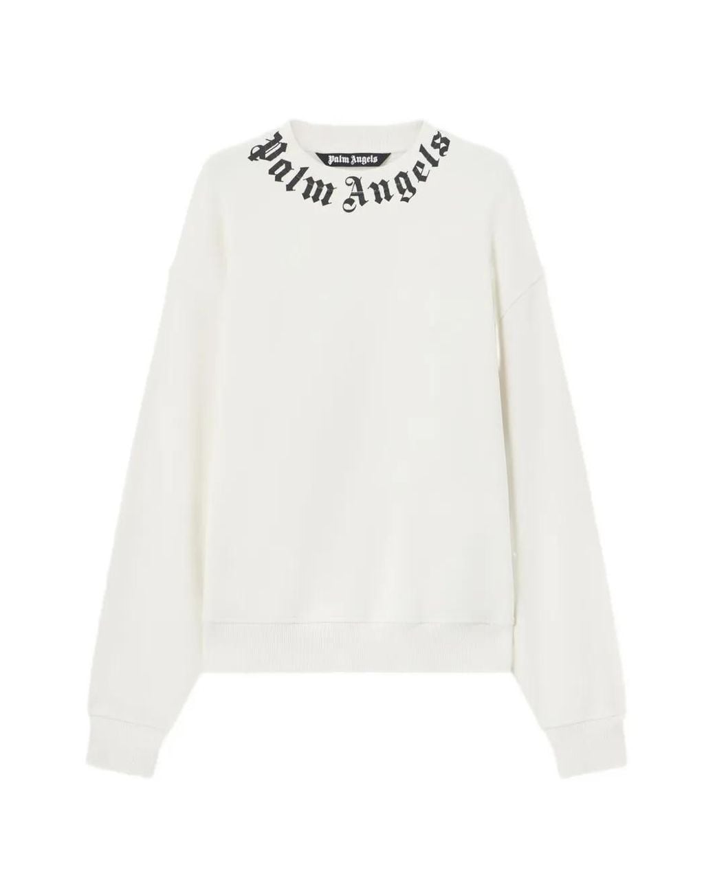 Palm Angels White Logo Sweatshirt for men