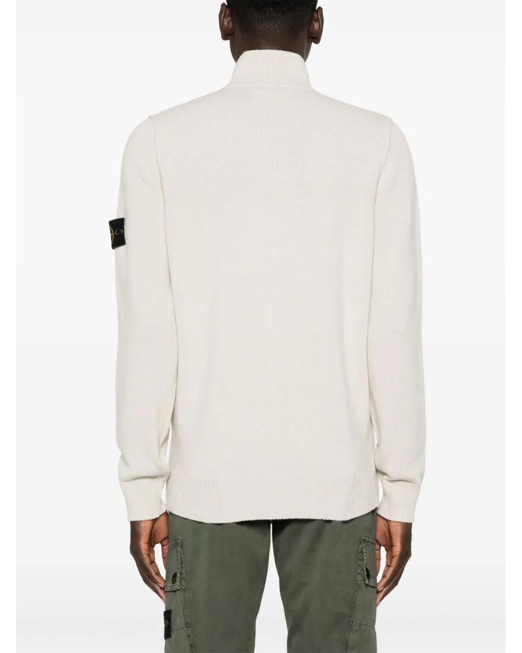 Stone Island Pullover Mit Kompass-Patch in Natural für Herren