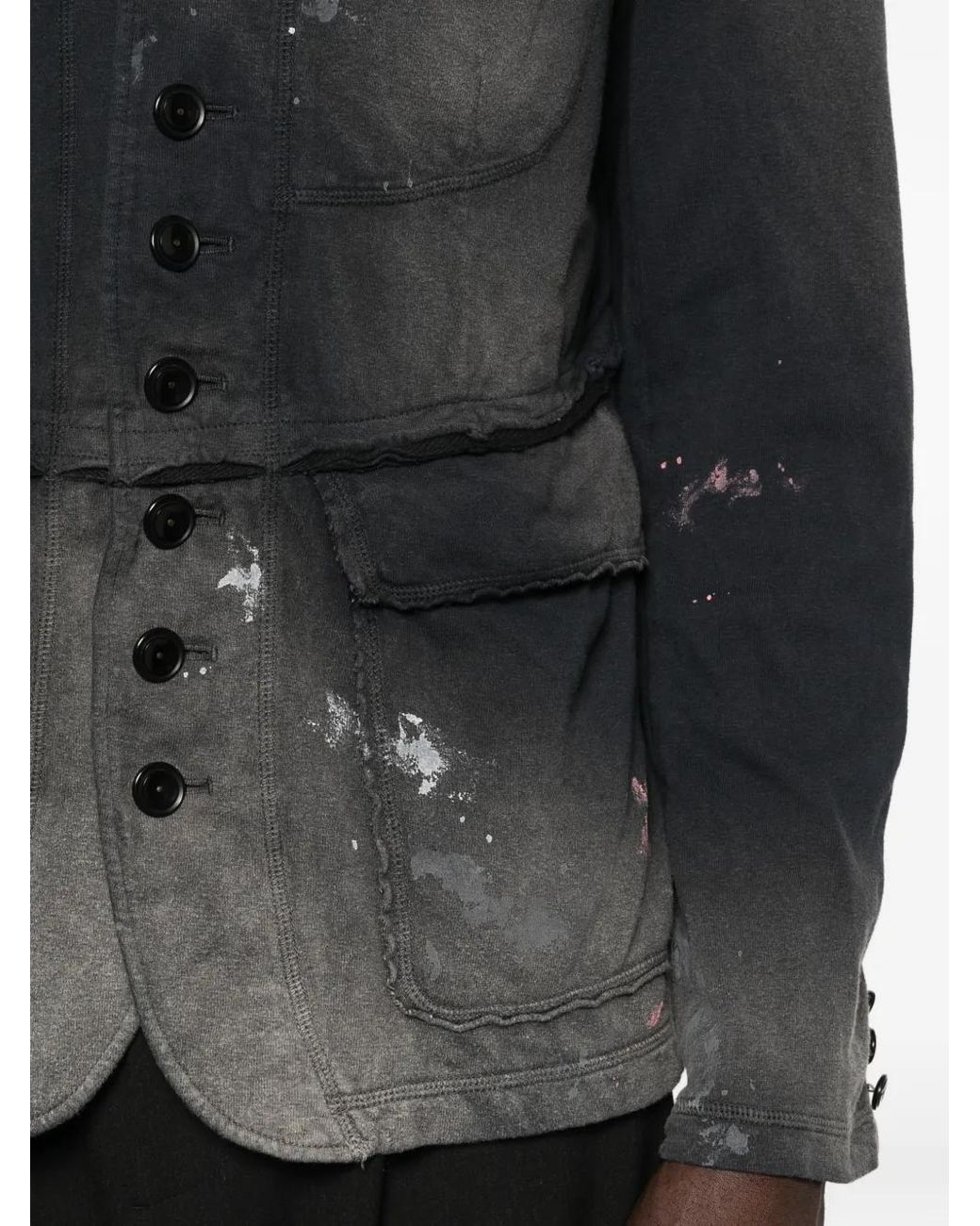 Chaqueta Con Botones Y Efecto Envejecido KHOKI de hombre de color Black