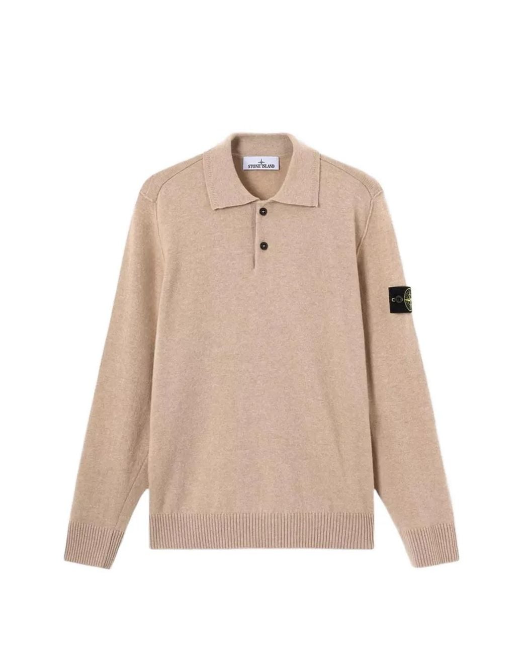 Stone Island Natural 5100018 Light Rws Geelong Wool Jumper for men