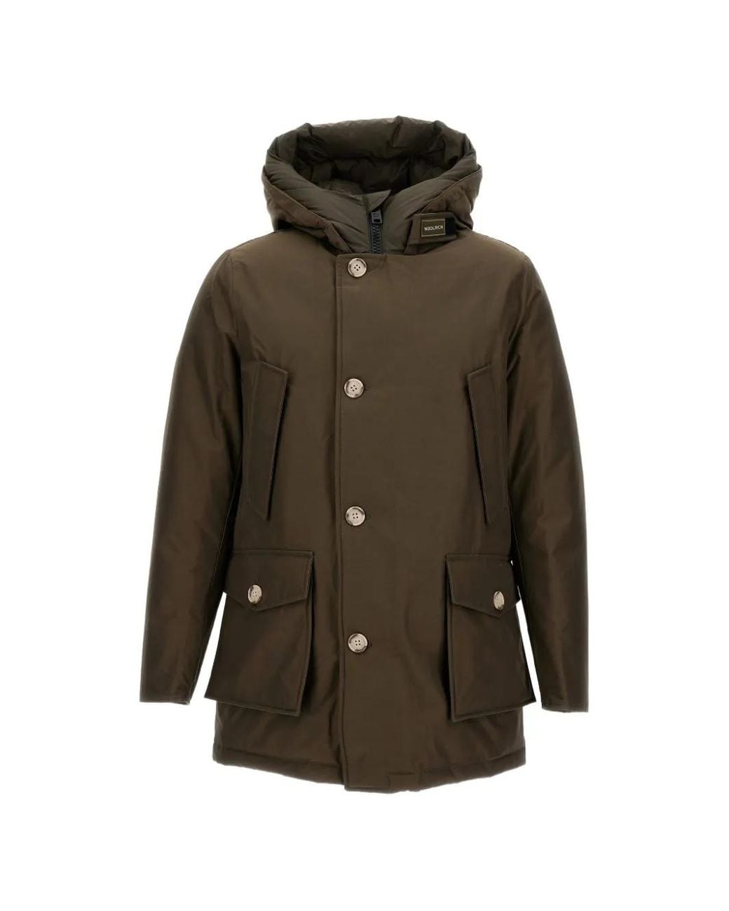 Woolrich Green Artic Hooded Parka Jacket for men