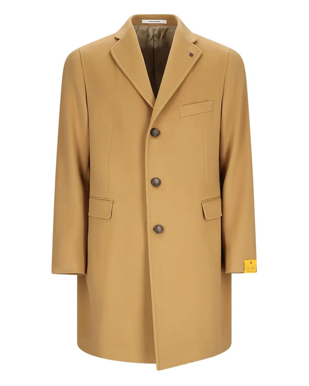 Tagliatore Natural Single-Breasted Coat for men