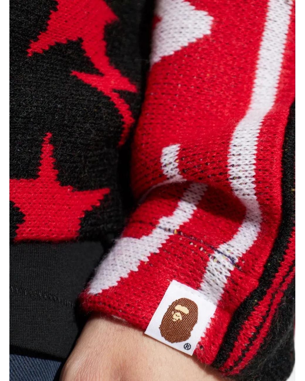 A Bathing Ape Sportjacke Mit Schal-Muster in White für Herren