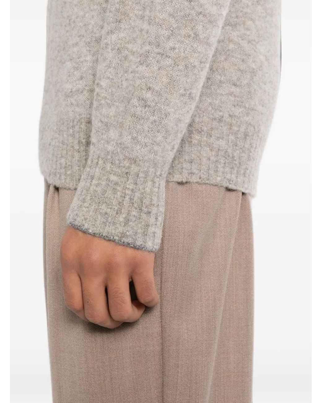 Brunello Cucinelli White Roll-Neck Knitted Jumper for men