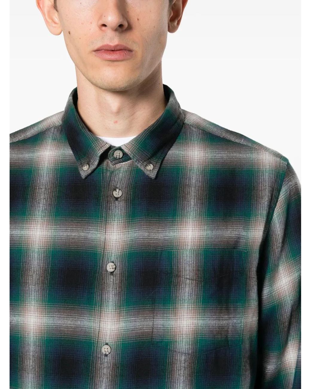 Woolrich Madras Geruit Overhemd in het Green voor heren