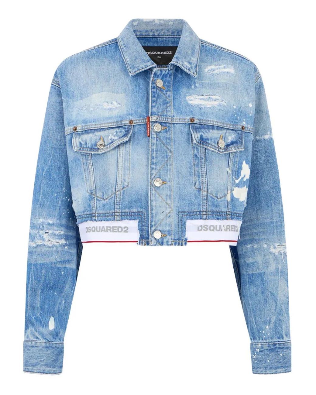 DSquared² Blue Light Wash Denim Jacket