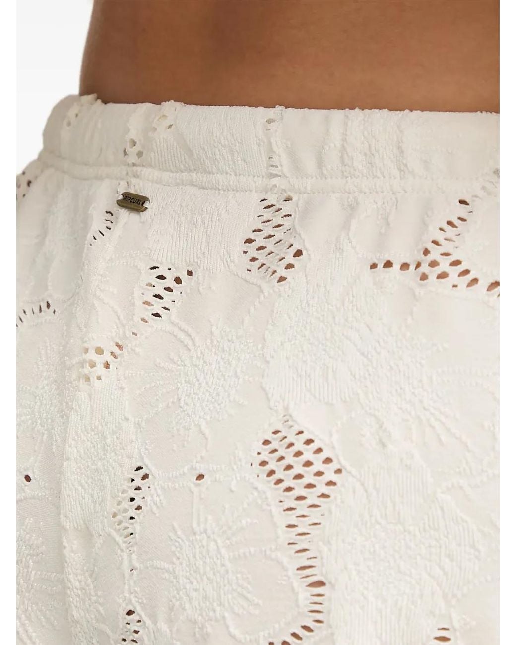 Rip Curl Natural Short Oasis À Fleurs En Dentelle Et Lien De Resserrage