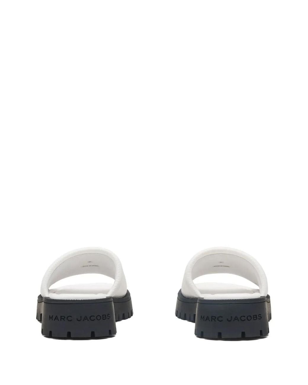 Marc Jacobs White Leather Slides