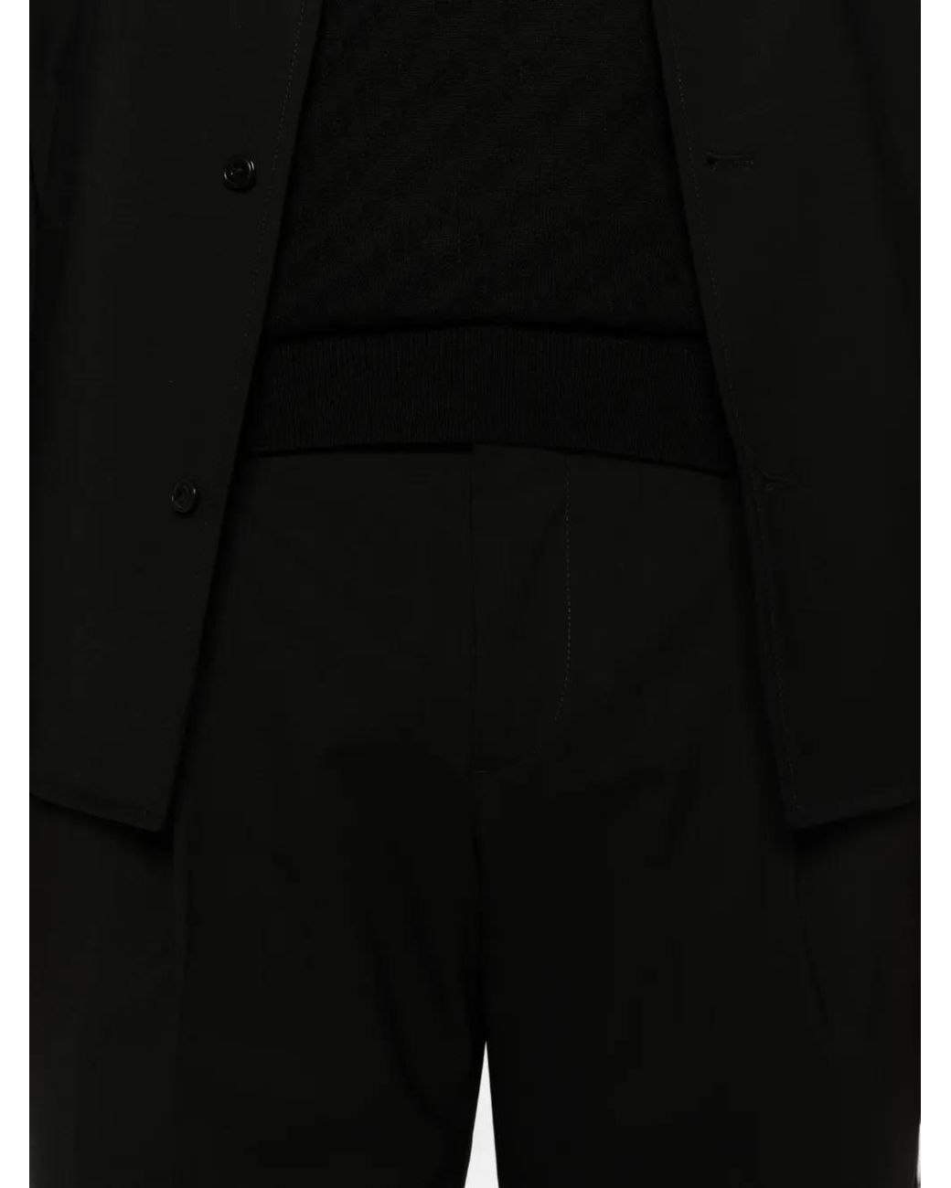 Briglia 1949 Black Pleated Cuffed Trousers for men