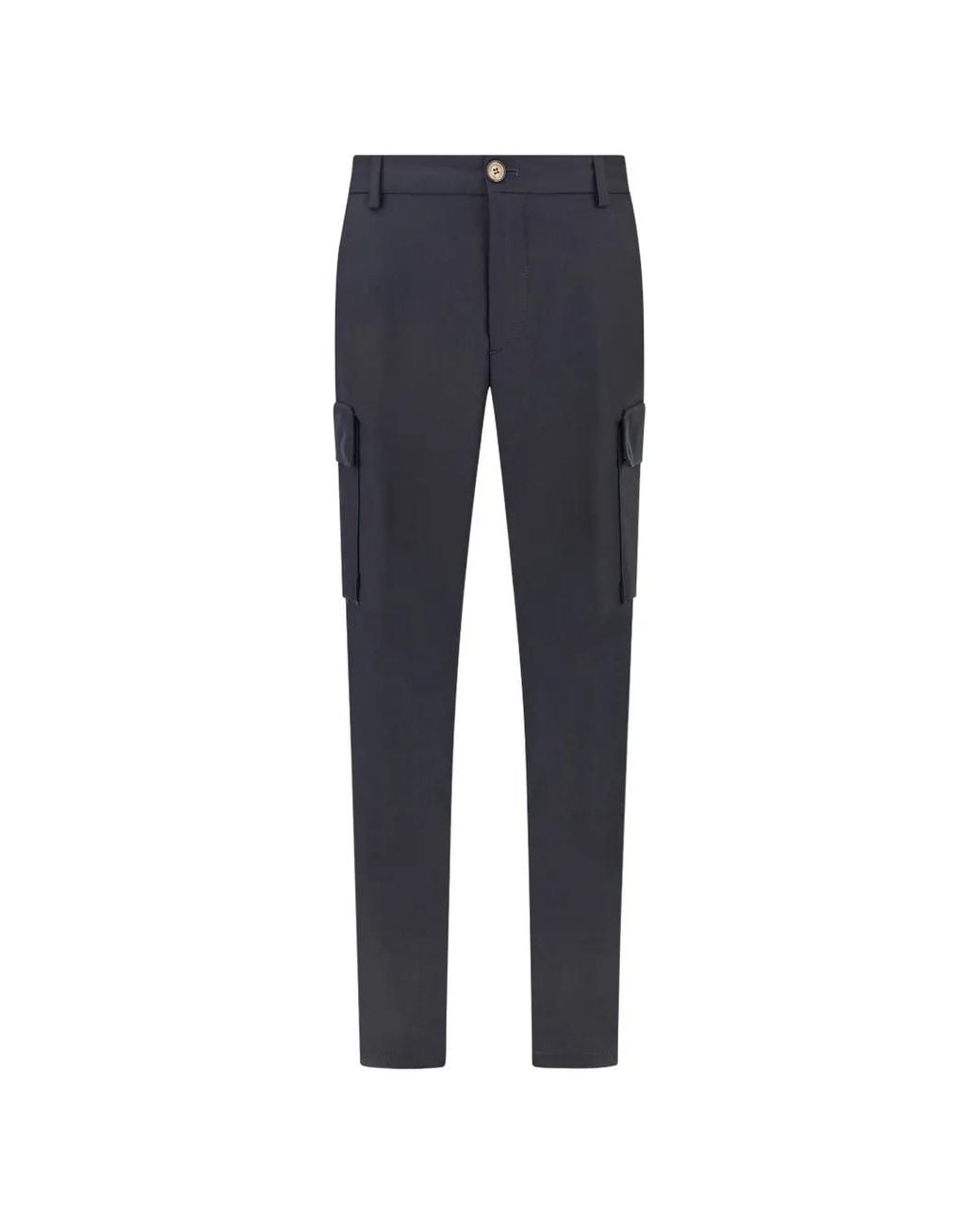 Paul & Shark Blue Lucca Virgin Wool Cargo Straight-Leg Trousers for men