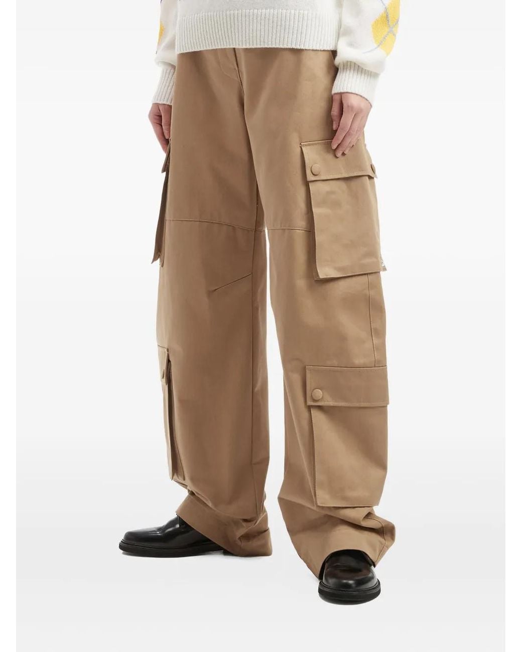 MSGM Natural Cargo Pocket Trousers