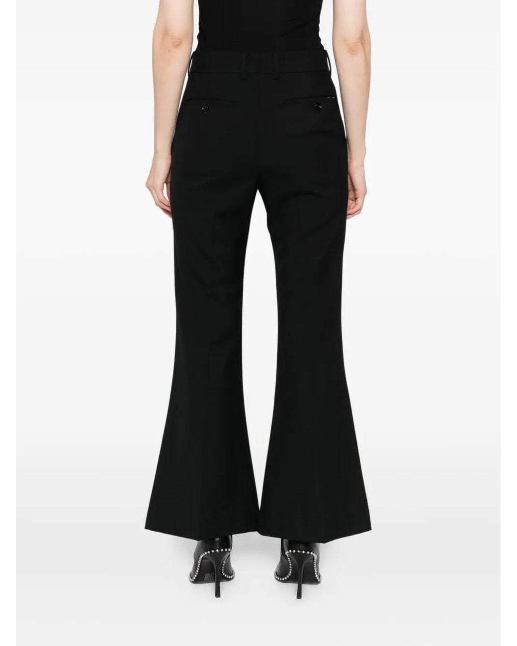 ROKH Black Flared Basic Trousers