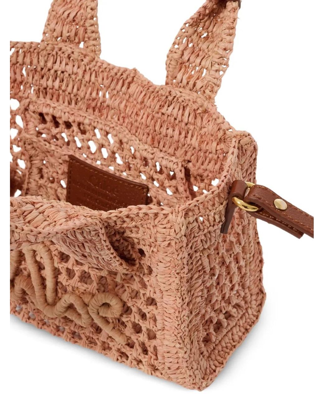 Chloé Pink Mini Summer Rafia Tote Bag