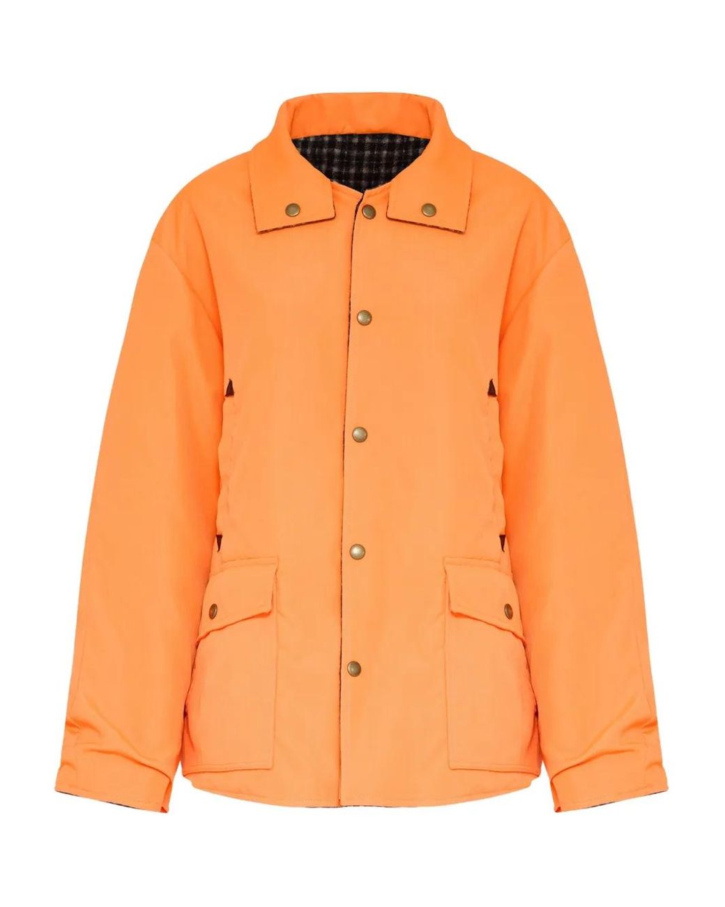 ジャケット・アウター Maison Martin Margiela snap button cort Maison Margiela Snap-Button Jacket in Orange | Lyst