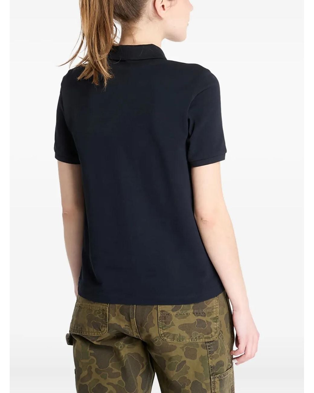 Fred Perry Blue Logo-Embroidered Polo Top